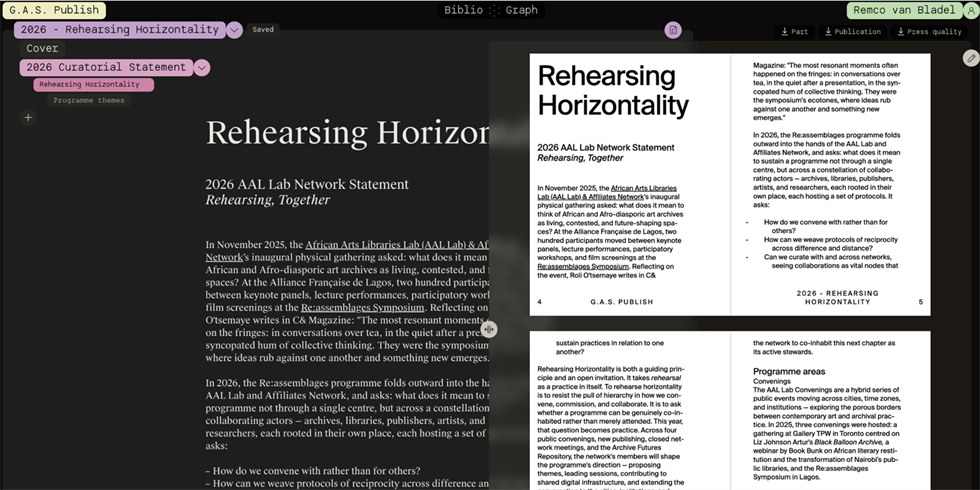 G.A.S. and Y.S.F. Launch Partnership with Archival Consciousness Through Biblio-Graph